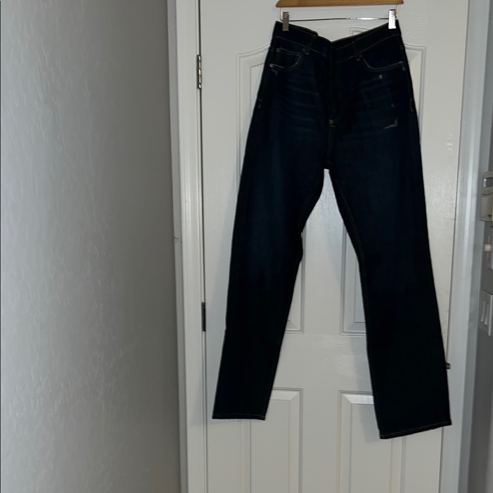 Zara Blue Straight Leg Jeans Classic Style